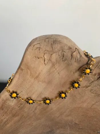 Joli bracelets doré avec pâquerettes Neuf 