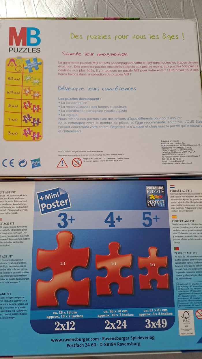 Puzzle 45 et 48 pièces  5 ans Charlotte aux Fraises et Mia - photo numéro 2