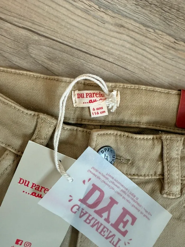 Pantalon beige Du Pareil Au Même 6 ans - photo numéro 2