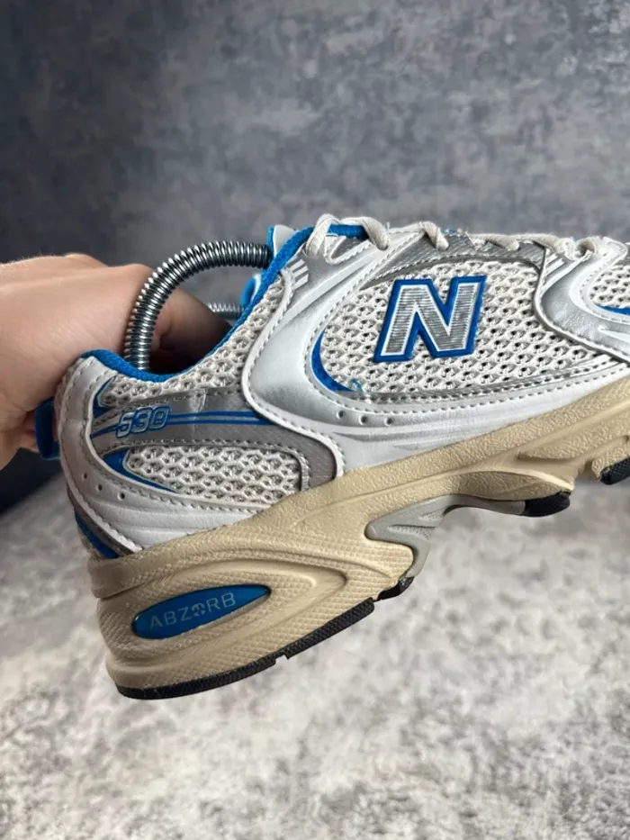 New Balance 530 Running Abzorb - White & Beige & Blue - photo numéro 16