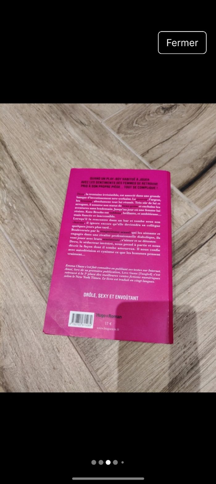 Trilogie love game 
Tome 1 trangled
Tome 2 twisted 
Tome 3 tamed
Auteur Emma Chase - photo numéro 3