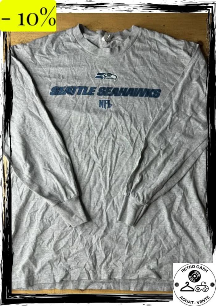 t-shirt manches longues seatle seahawks nfl - photo numéro 2