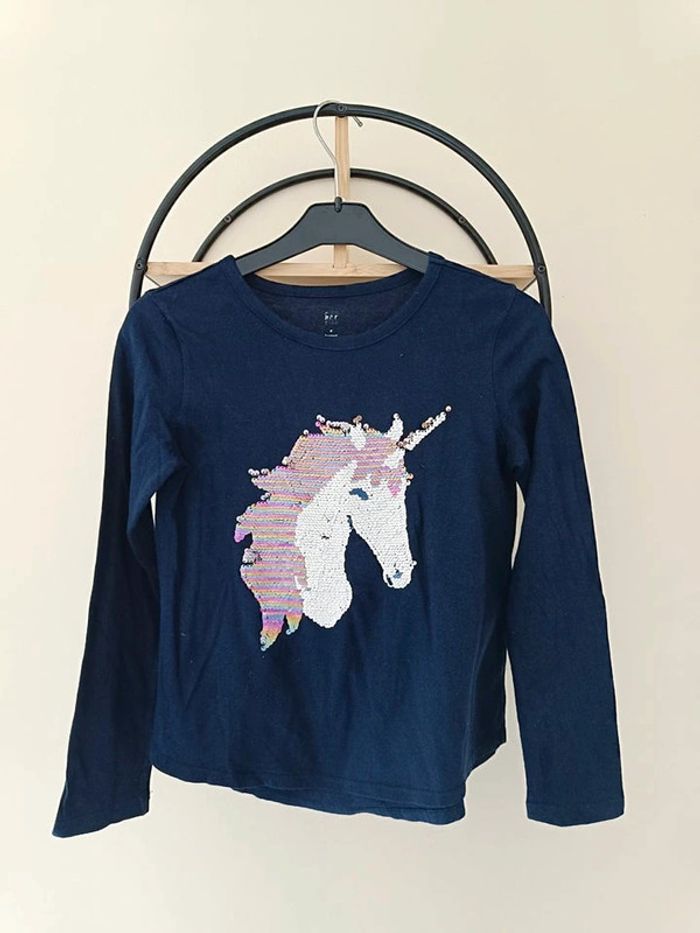 10 ans teeshirt licorne sequin
