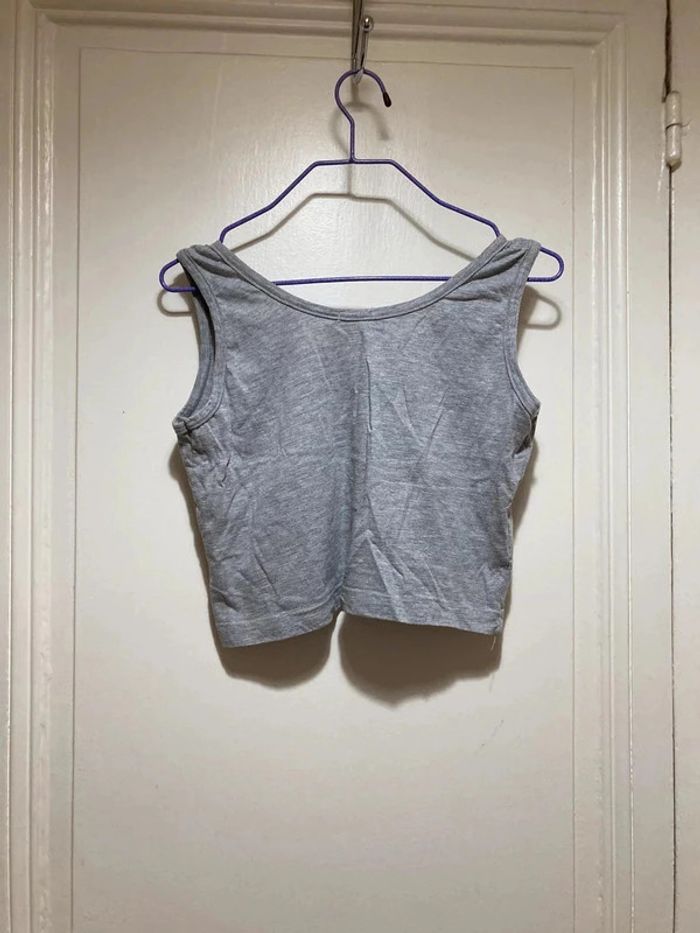 Crop top gris Myako brodé – Taille 1 - photo numéro 4