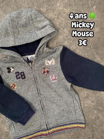 Gilet 🍀 4 ans 🍀 Mickey Mouse