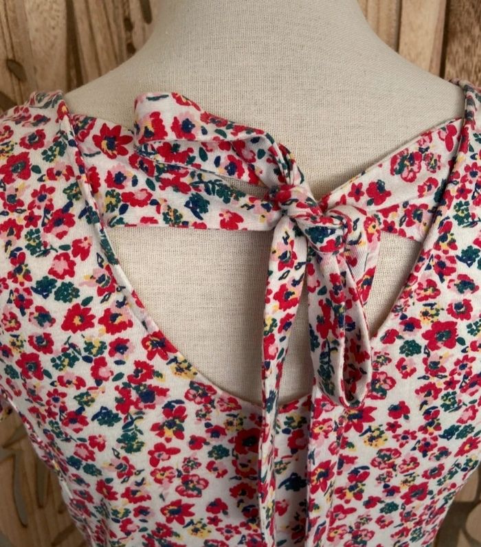 Robe imprimée fleurie col V - photo numéro 7