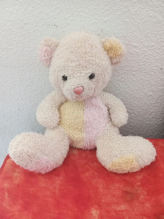 Ours ourson multicolore pastel