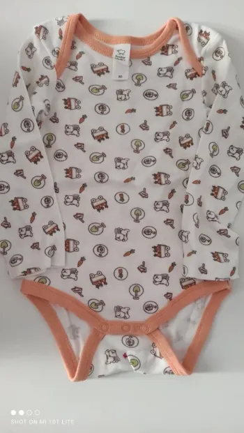 Body blanc et orange motif jouets C&A