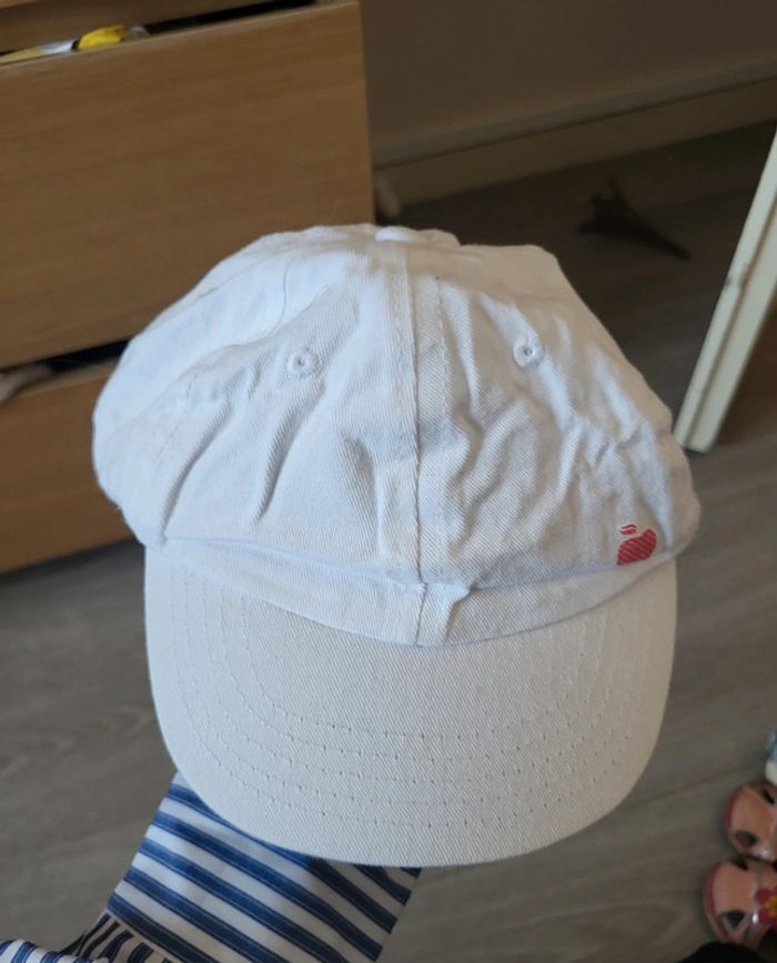 Casquette blanche bébé fille - photo numéro 2