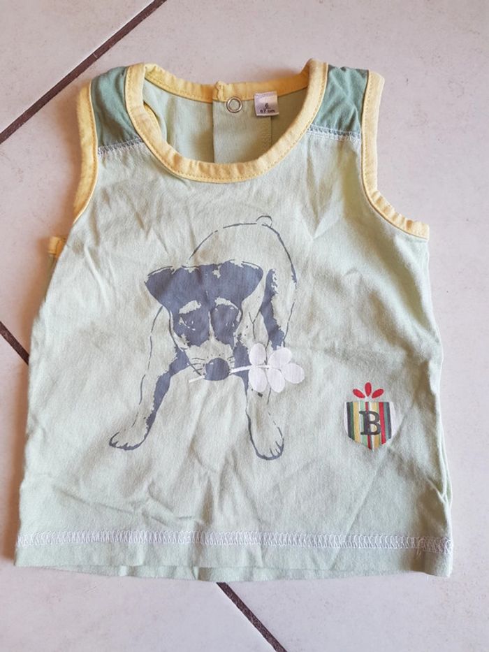 Lot de 3 débardeurs garçon 6 mois - photo numéro 2