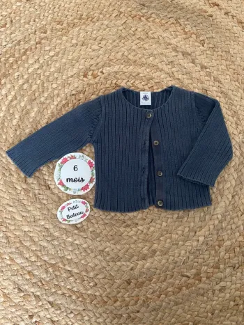 Gilet en tricot 6 mois Petit Bateau