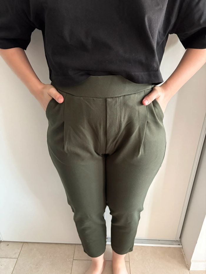 Pantalon femme kaki mango M