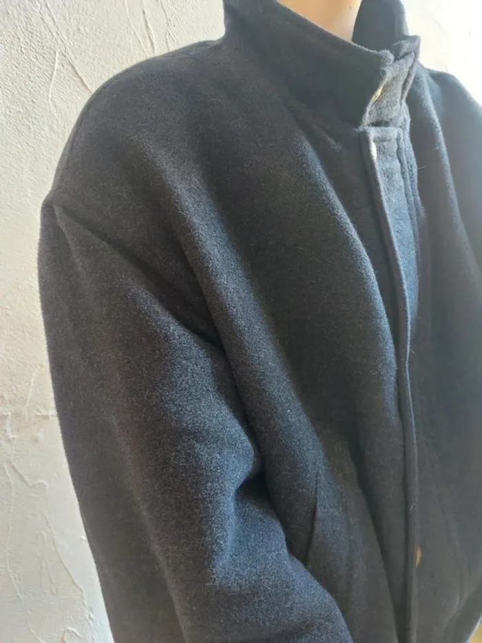 Veste vintage grise avec boutons dorés - photo numéro 3