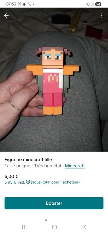 Figurine minecraft rose