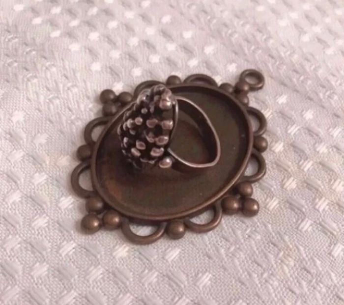 Bague en argent 925 patinée noir taille US 4,5/ 15,3 mm Rétro - photo numéro 8