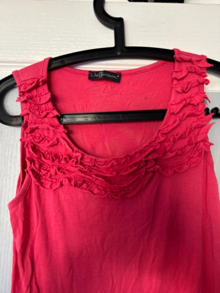 Jolie Robe longue rose avec effet sur le cou fluide 38/40 - photo numéro 2