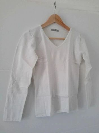 Pull blanc fin Etam 38