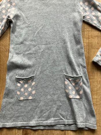 Robe rose et gris fille 5 ans