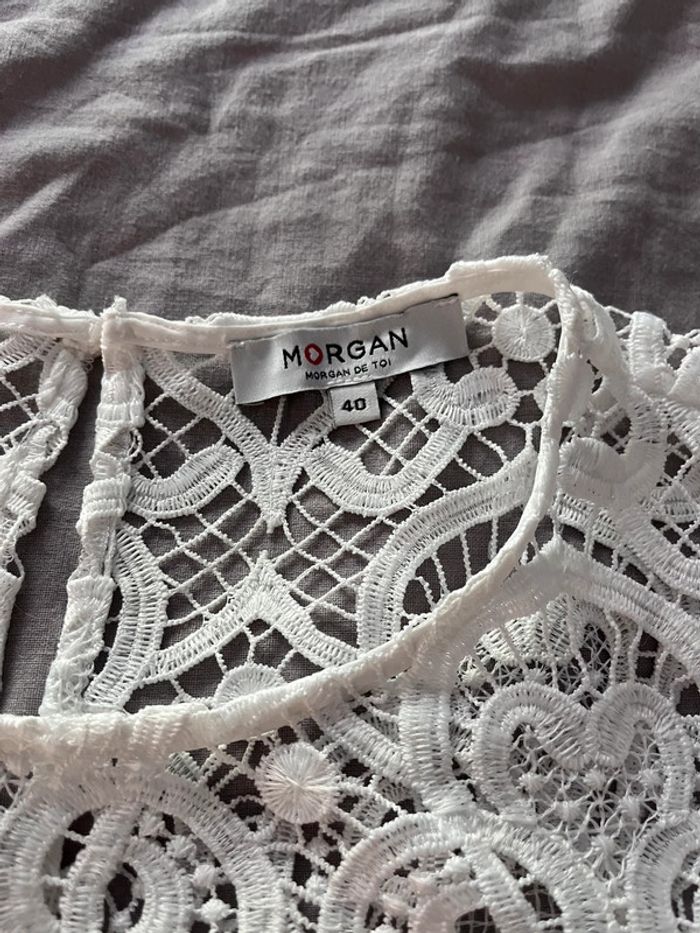 Robe guipure blanche Morgan T40 - photo numéro 5