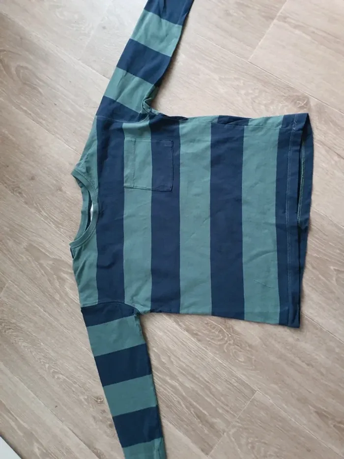 Tee-shirt bleu et vert taille 7 ans - Zara - photo numéro 2