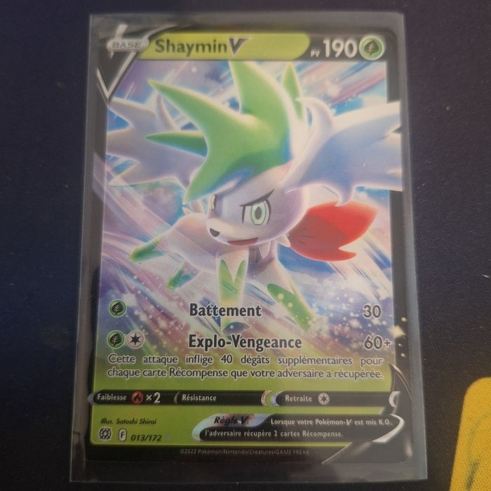 Carte Pokémon Shaymin V 013/172 EB09 Epée & Bouclier Stars Etincelantes FR NEUF