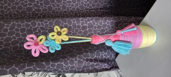 Bouteille décorée tricotin