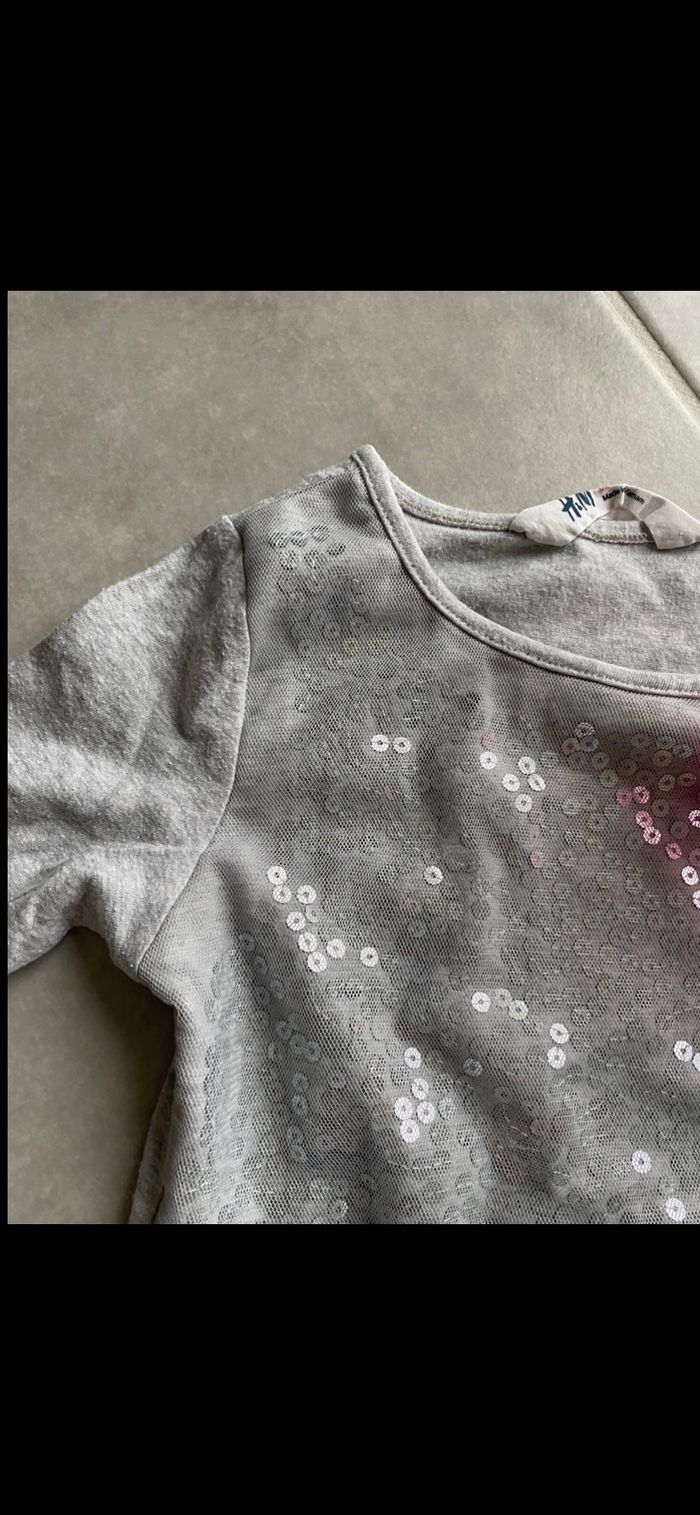 Tee shirt manches longues pailleté 4 ans - photo numéro 7