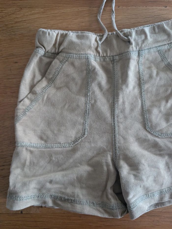 Short en tissu ceinture élastique kaki 18 mois - photo numéro 8