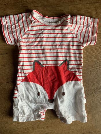 Combishort MC 9 -12 mois TBE renard rayé