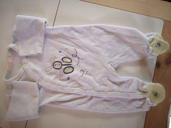 Pyjama velours Gémo 3 mois