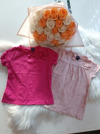 Lot Tee shirt manches courtes bébé fille