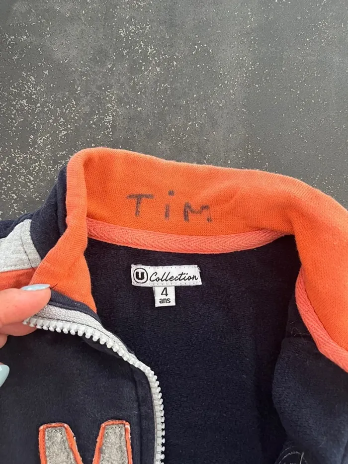 Gilet zippé taille 4 ans « campus » - photo numéro 3