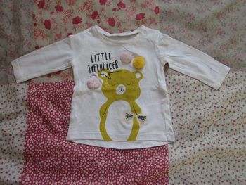 T-Shirt manches longues blanc 3 mois