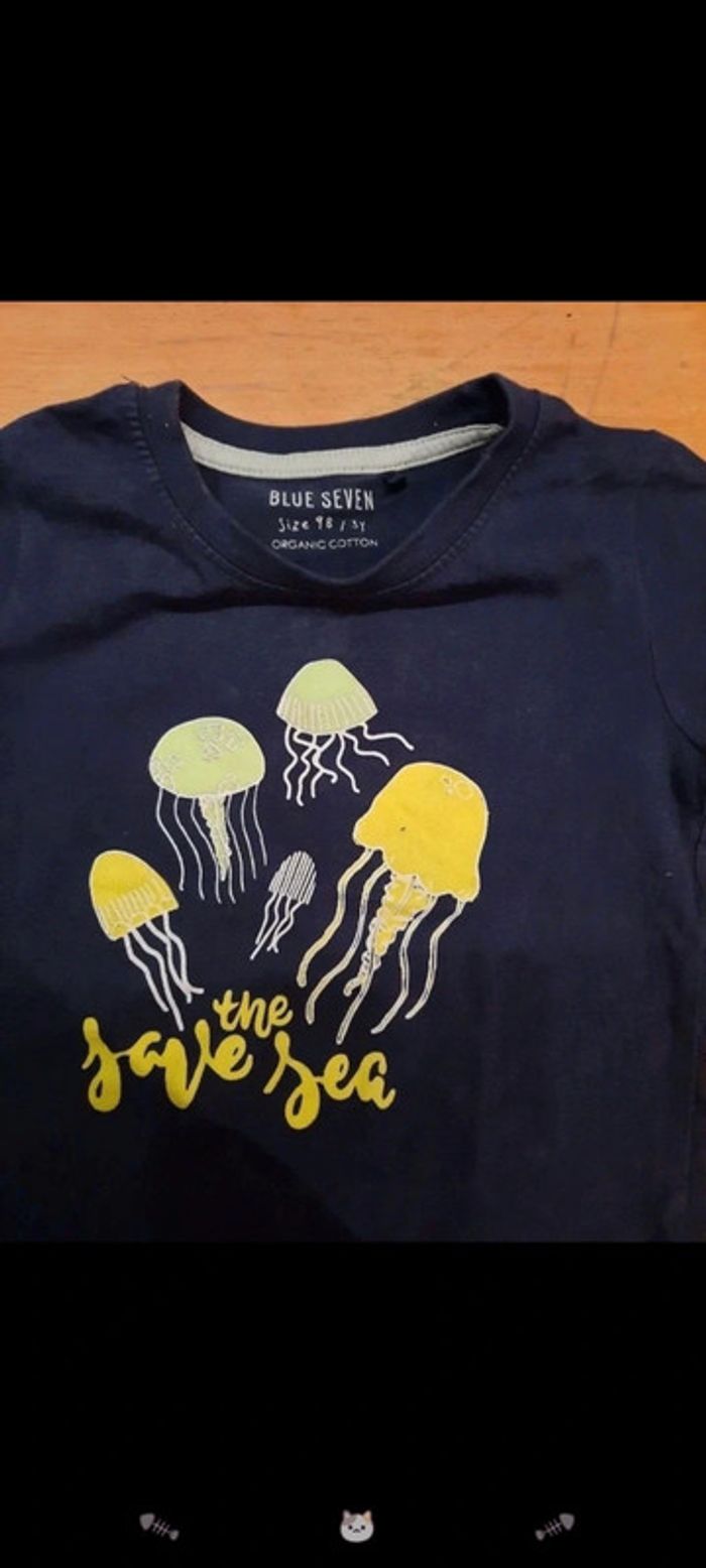 Lot 4 t shirts Blue seven coton bio 3 ans ou 98 cm - photo numéro 3
