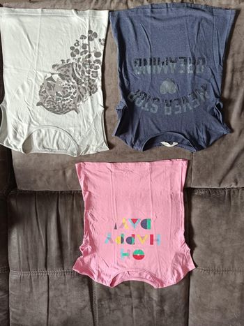 Lot de 3 tee-shirts fille 6 ans 7 ans