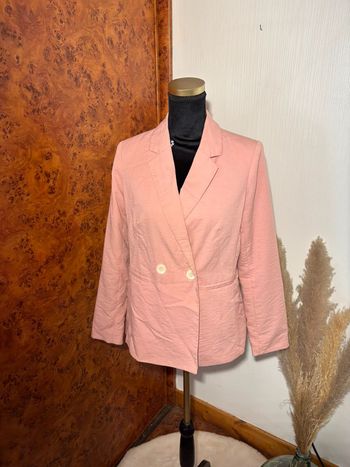 Blazer rose Kiabi avec épaulettes - Taille 38 M