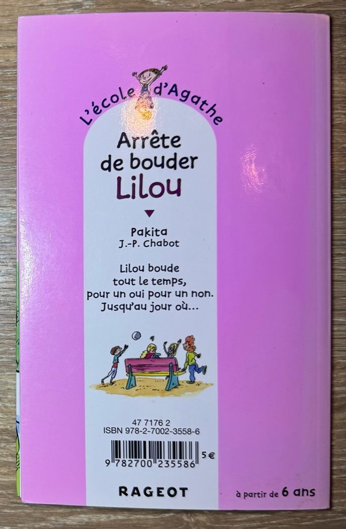 Livre - L’école d’Agathe - Arrête de bouder Lilou - photo numéro 3