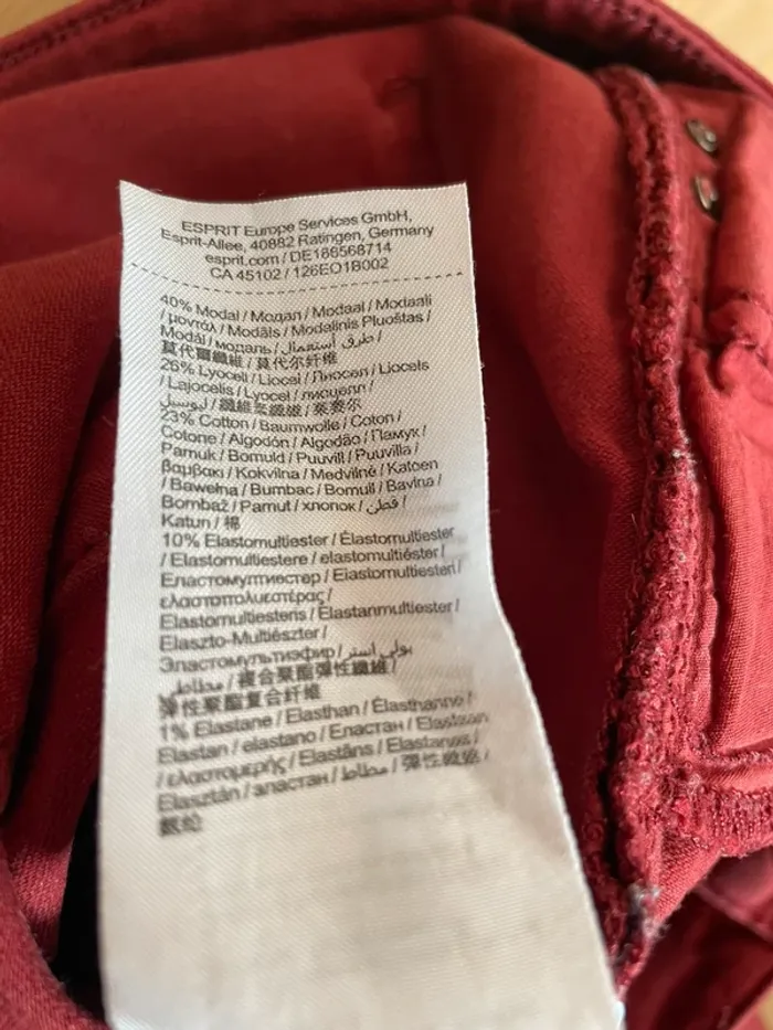 Pantalon bordeaux - Esprit - 40 - photo numéro 6