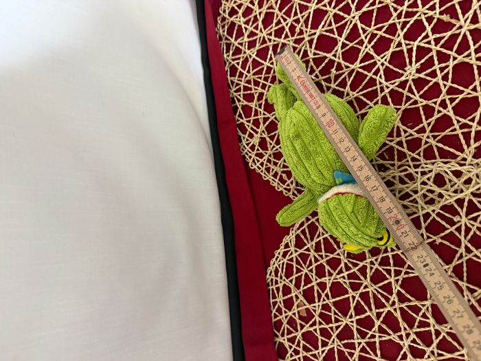 Petite Peluche Grenouille Vert Croakos Col LES DEGLINGOS - photo numéro 4