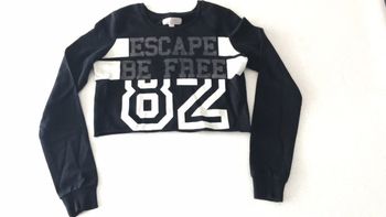 Sweat sans capuche court femme S