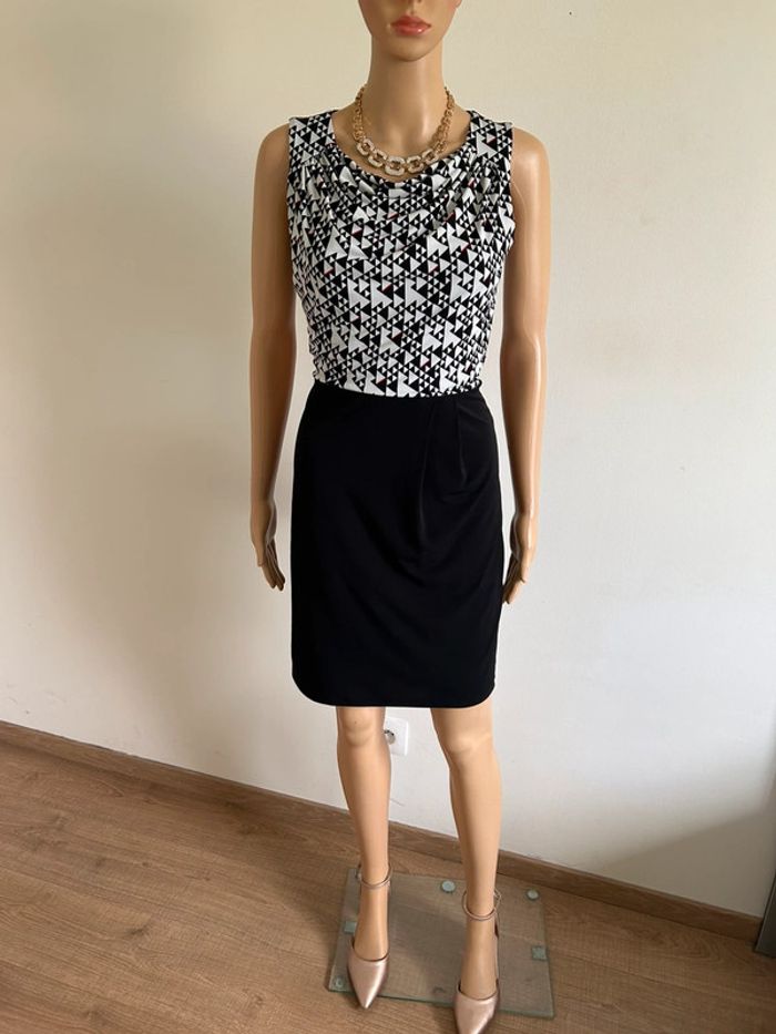 Robe noire et blanche sans manches Esprit taille française S jamais portée - photo numéro 3