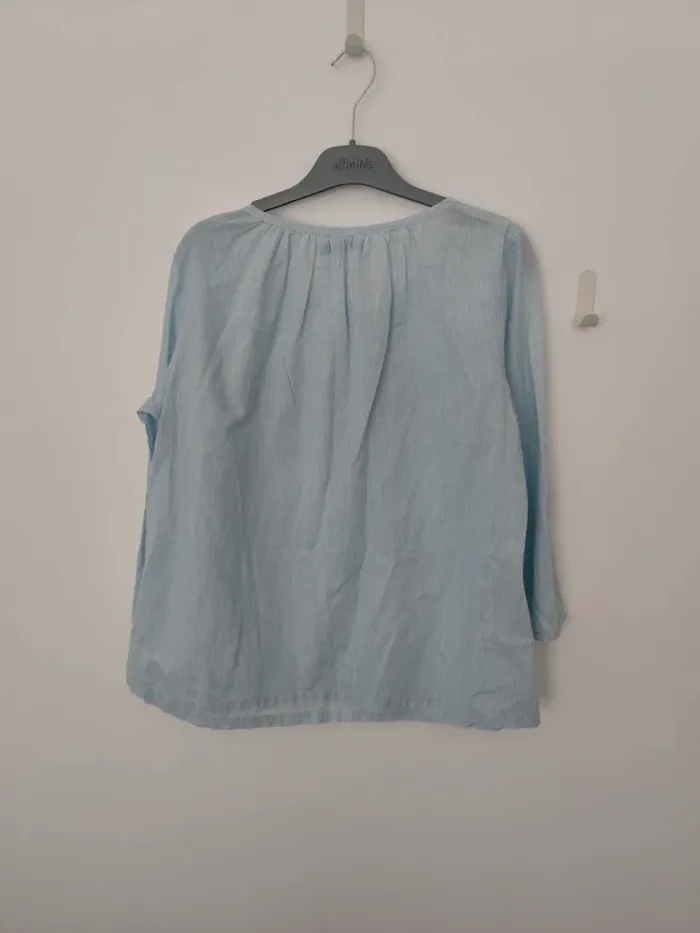 Blouse rayures bleues et blanches 38 tout simplement 100% coton - photo numéro 5