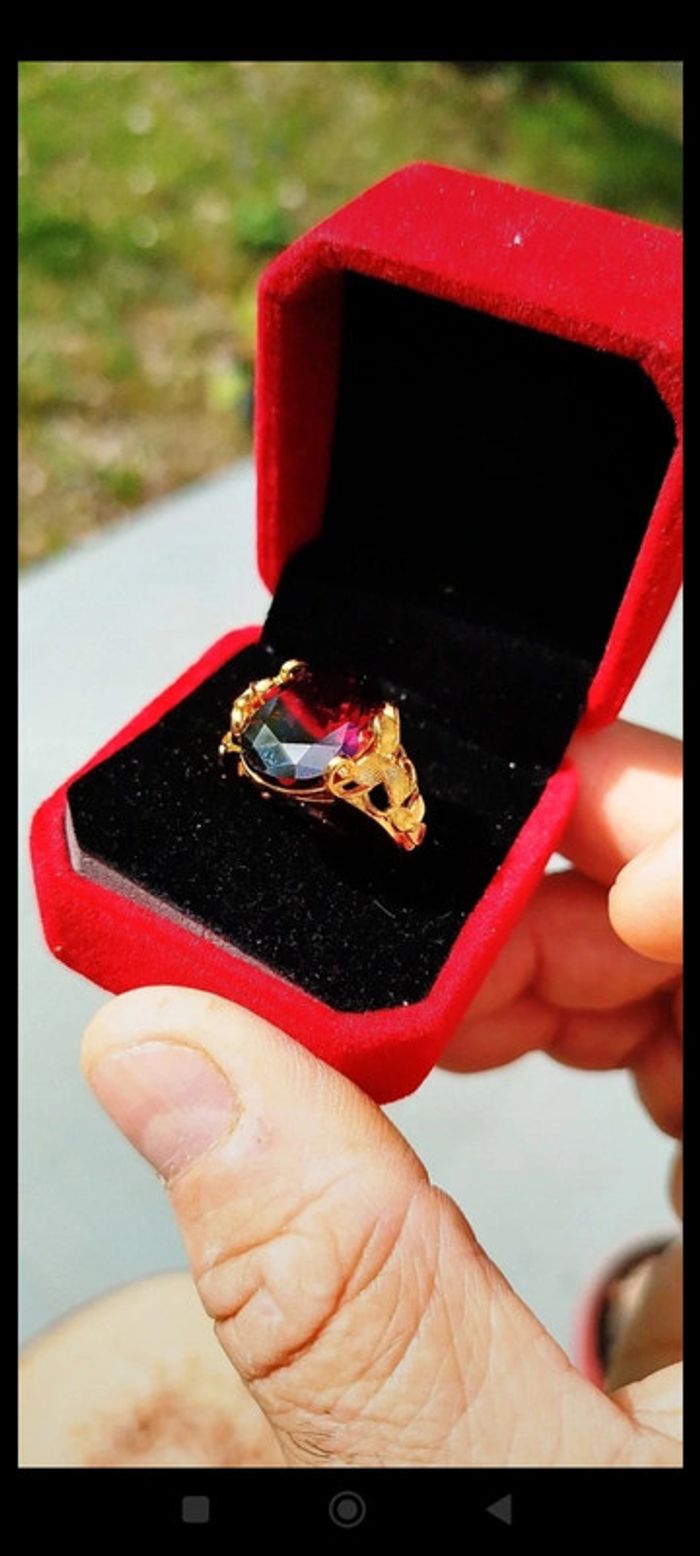 Bague💫Par-delà les Mondes💫Éclat de Grenat - photo numéro 2