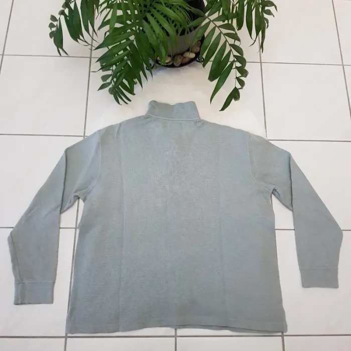 Pull Camionneur half demi zip Ralph Lauren L Gris - photo numéro 3