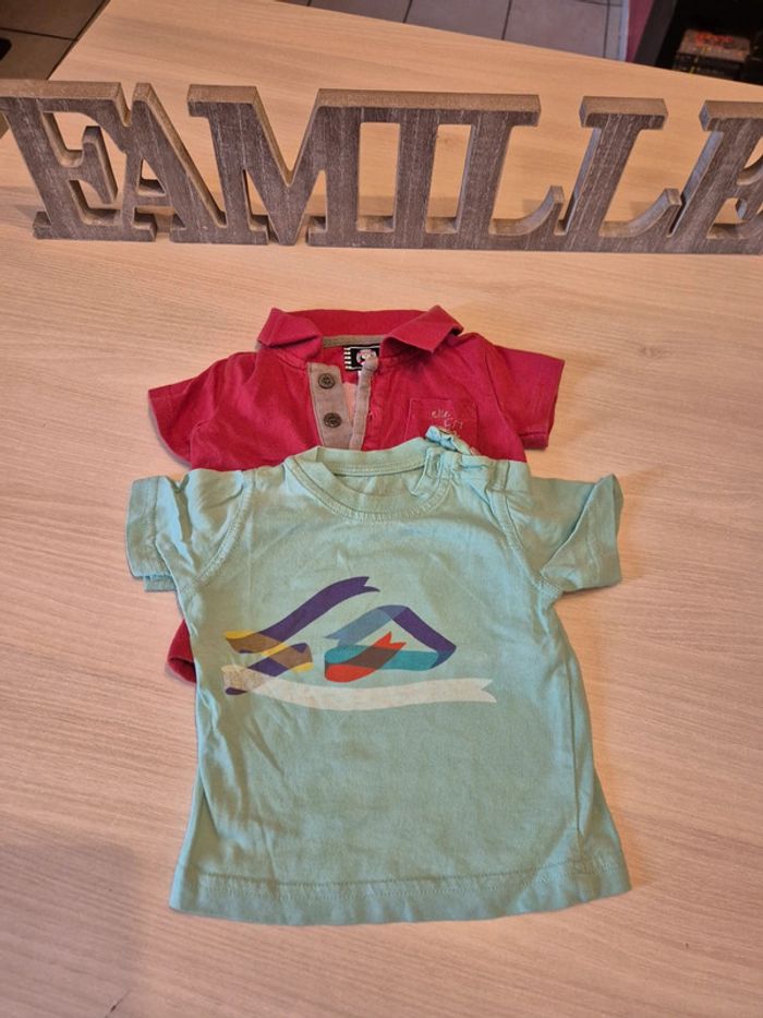 Lot de 2 t shirt manches courtes 3 mois