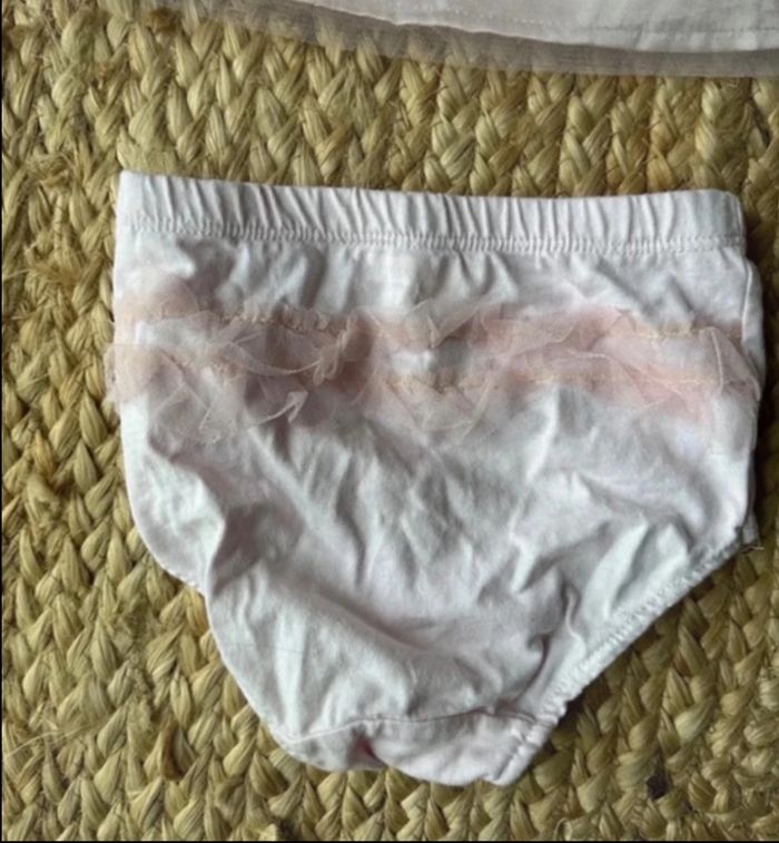 Robe cérémonie + bloomer rose poudré fille 12 mois - photo numéro 6