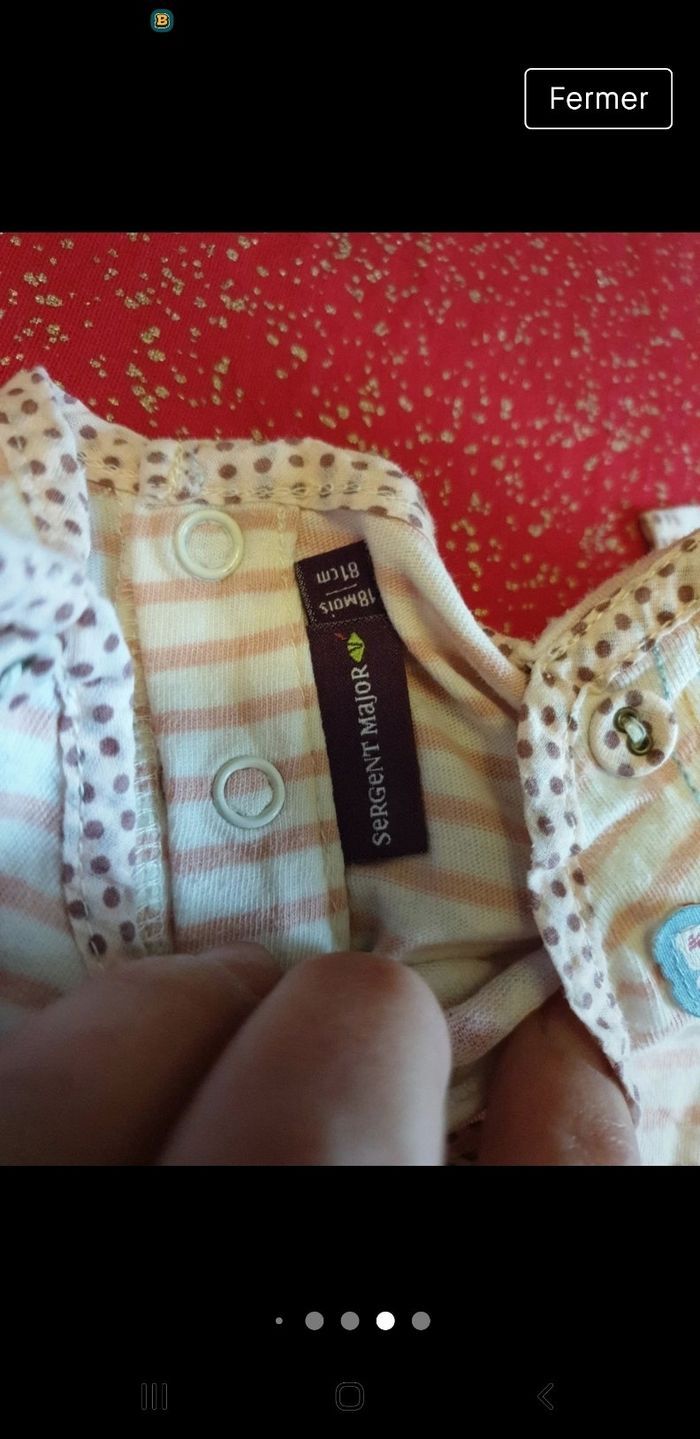 Ensemble beige taille 18mois marque sergent major très bonne état - photo numéro 5