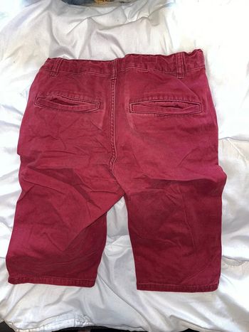 Short en jean rouge