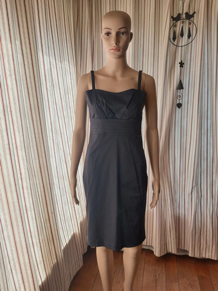 Jolie Robe grise à bretelles Tenax taille 44 - photo numéro 3