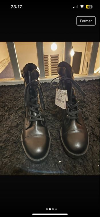 Bottines à lacets noire - Bershka